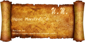 Ugor Manfréd névjegykártya